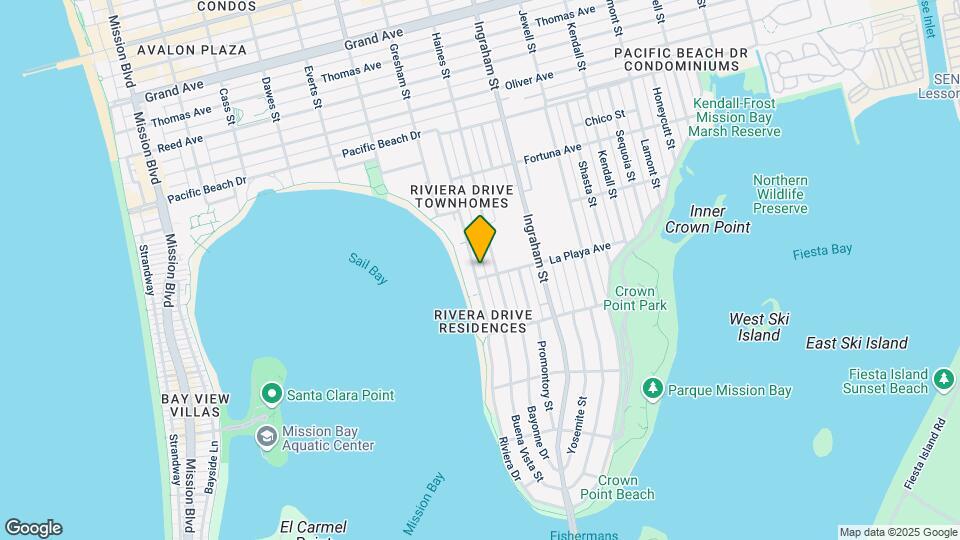 3817 Riviera Dr-Unit -3817 1/2 Map and Location Details