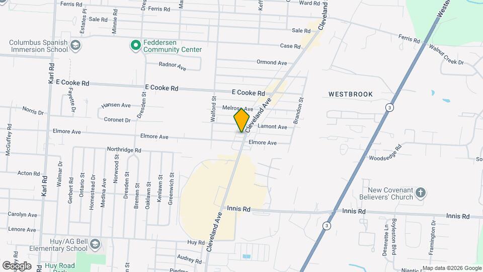 3621 Cleveland Ave Mapa y Detalles de la Ubicación