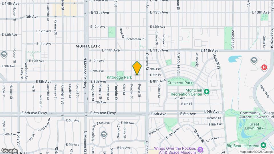 823 Poplar St Map and Location Details