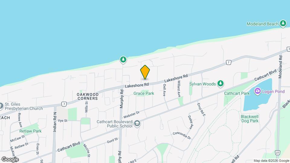 1254 Lakeshore Rd Map and Location Details