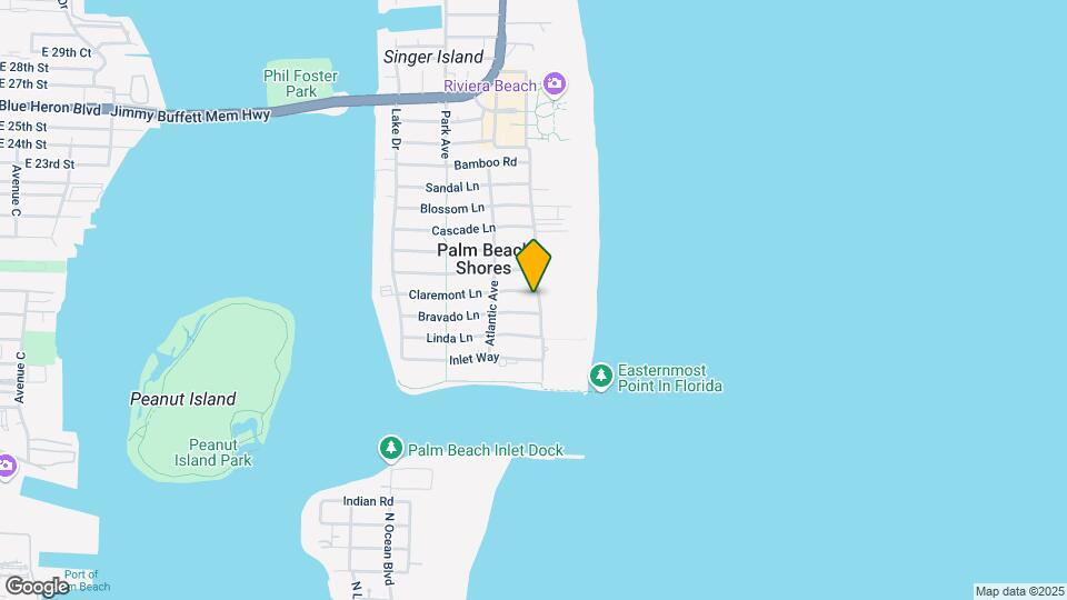 Palm Beach Shores Mapa y Detalles de la Ubicación