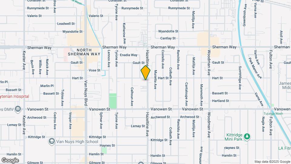 6943 Hazeltine Ave Map and Location Details