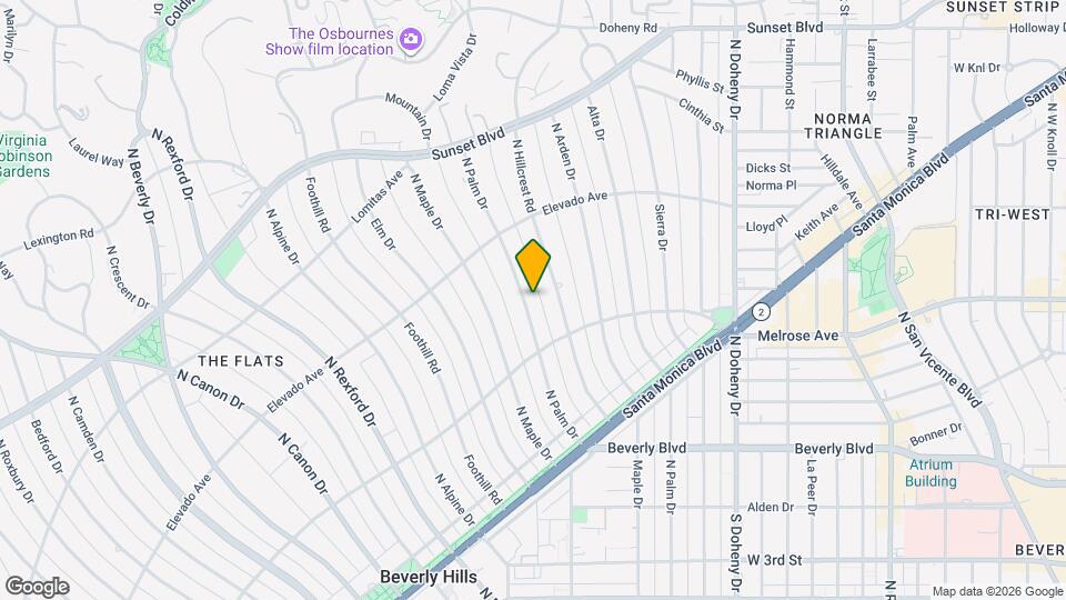 614 N Palm Dr Map and Location Details