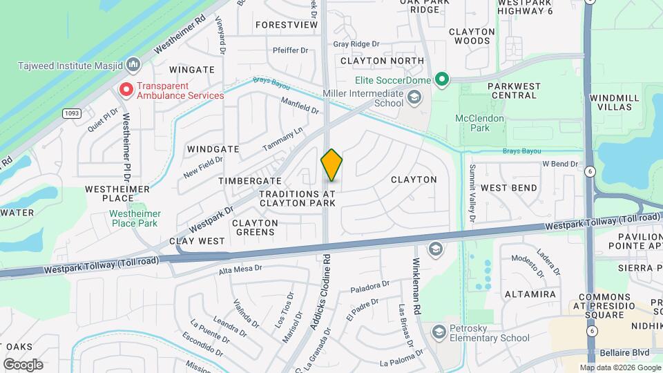 3831 Addicks Clodine Rd Map and Location Details