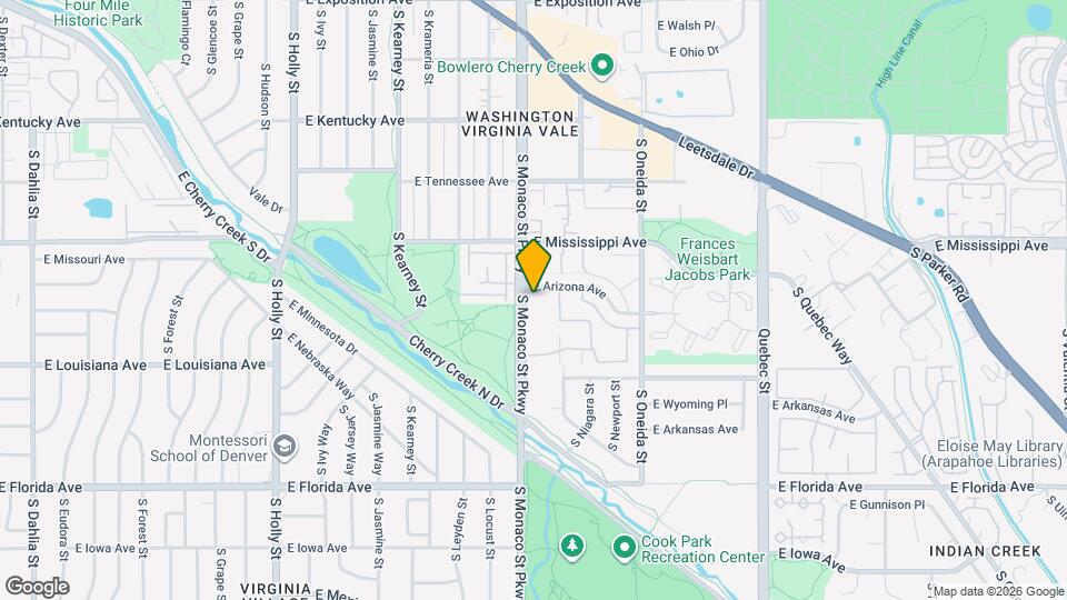 1200 S Monaco Street Pky Mapa y Detalles de la Ubicación
