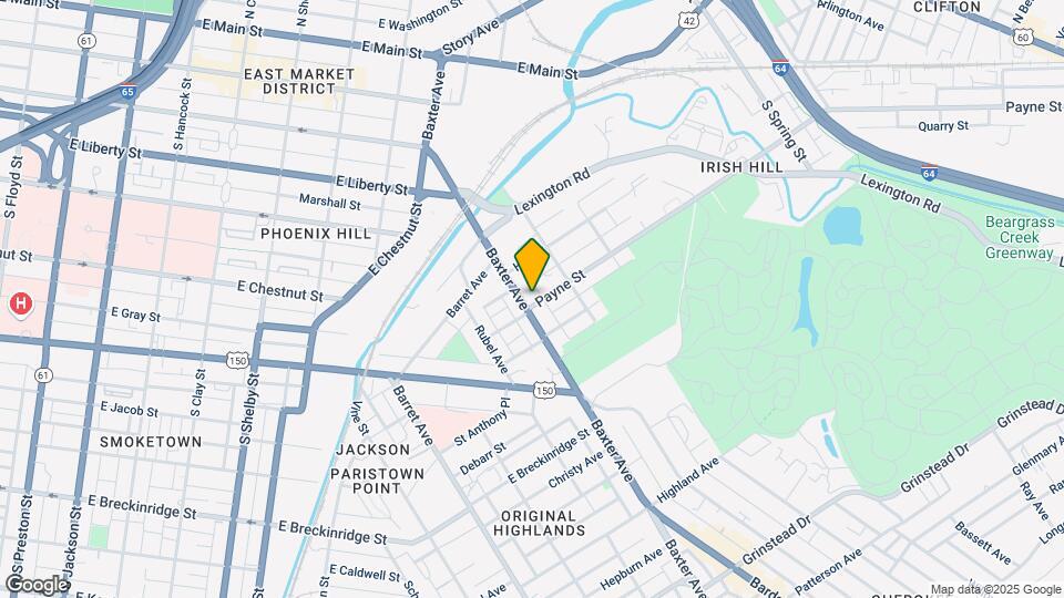 Baxter Avenue Mapa y Detalles de la Ubicación