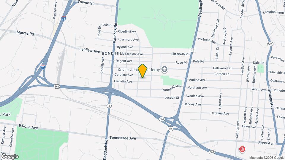 1408 Franklin Ave Map and Location Details