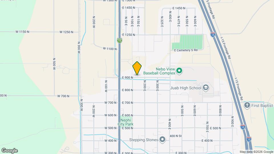 134 E 900 N, Unit Nephi Duplex Map and Location Details