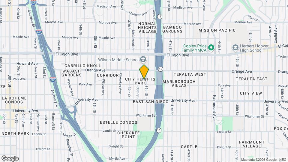4126 39th St Map and Location Details