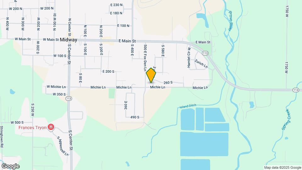 284 S 550 E Mapa y Detalles de la Ubicación