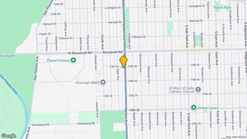 1307 Harlem Ave Map and Location Details