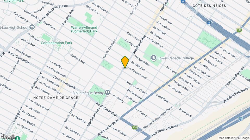 6190 De Monkland Av Map and Location Details