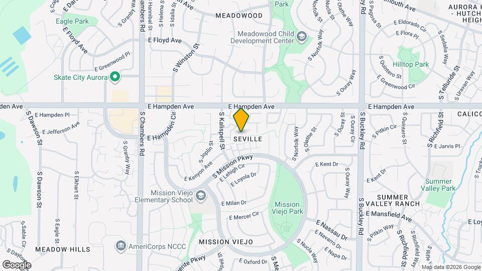3562 S Kittredge St Map and Location Details