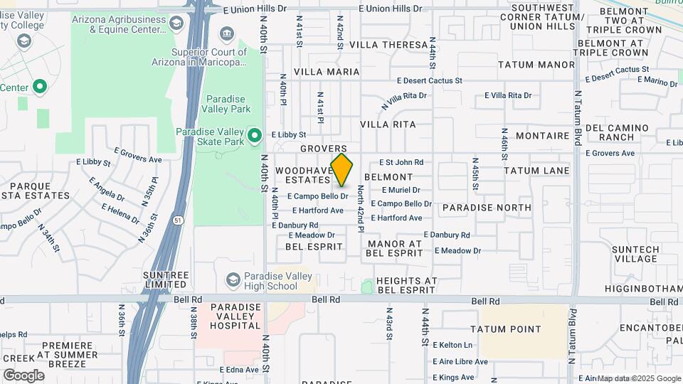 4134 E Campo Bello Dr Map and Location Details