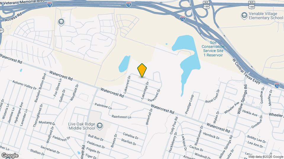 3506 Lakecrest Dr Mapa y Detalles de la Ubicación