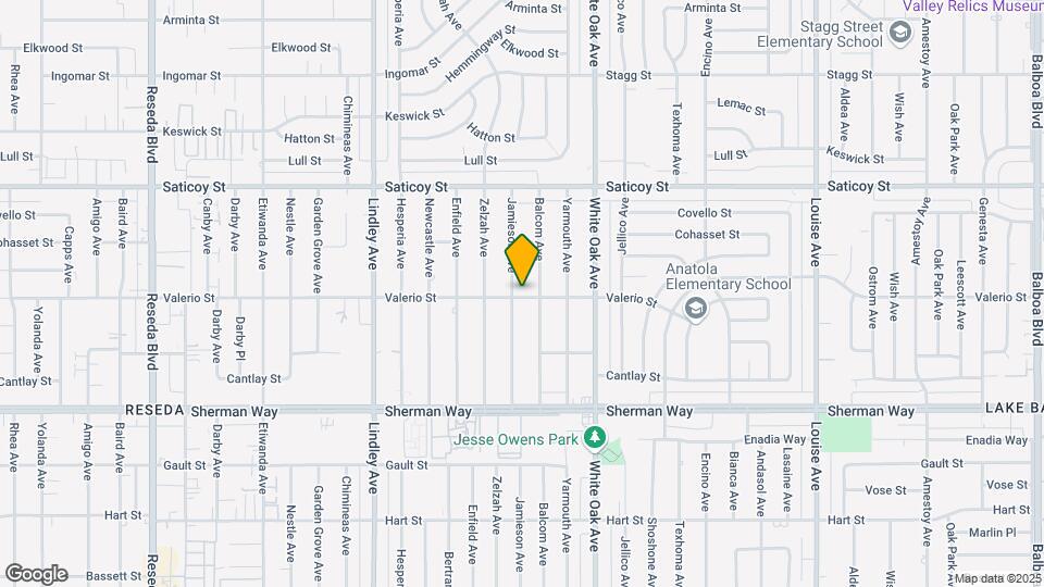 17821 Valerio St Map and Location Details
