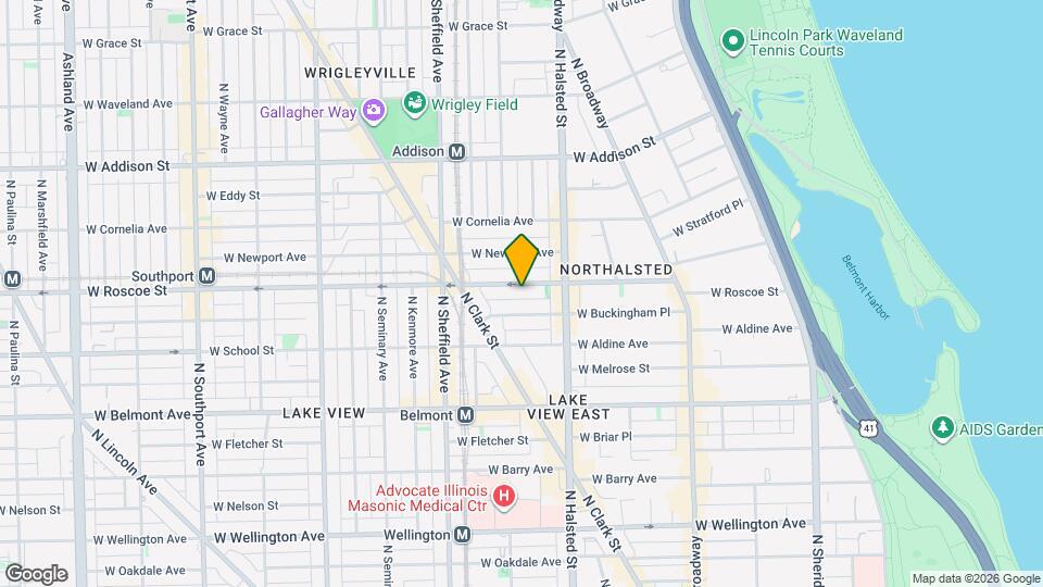 843 W Roscoe St Map and Location Details