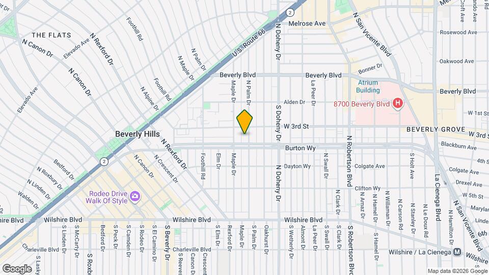321 N Palm Dr, Unit #5 Map and Location Details