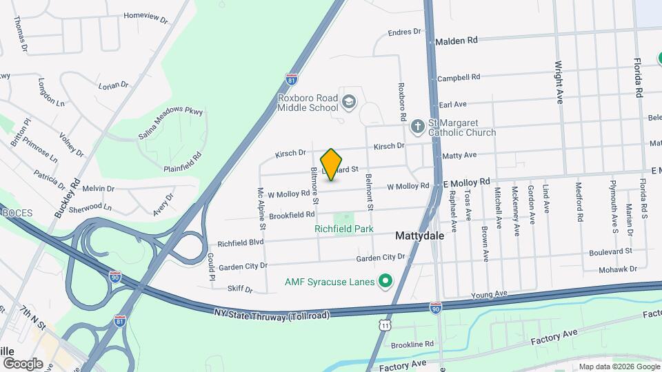 222 W Molloy Rd Map and Location Details