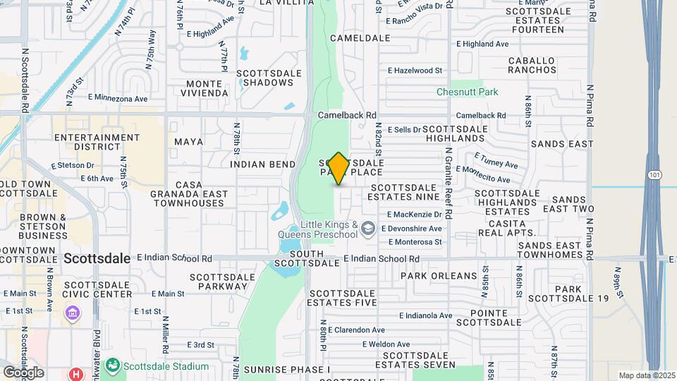 8037 E Glenrosa Ave Map and Location Details