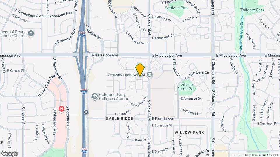1237 S Dillon Way Map and Location Details