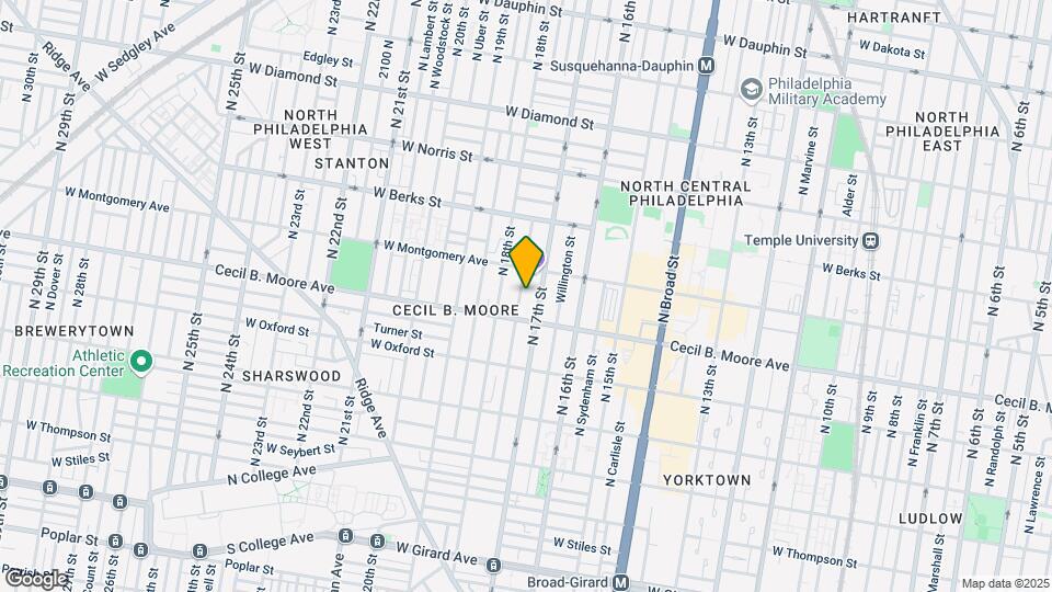 1721 N Bouvier St Mapa y Detalles de la Ubicación
