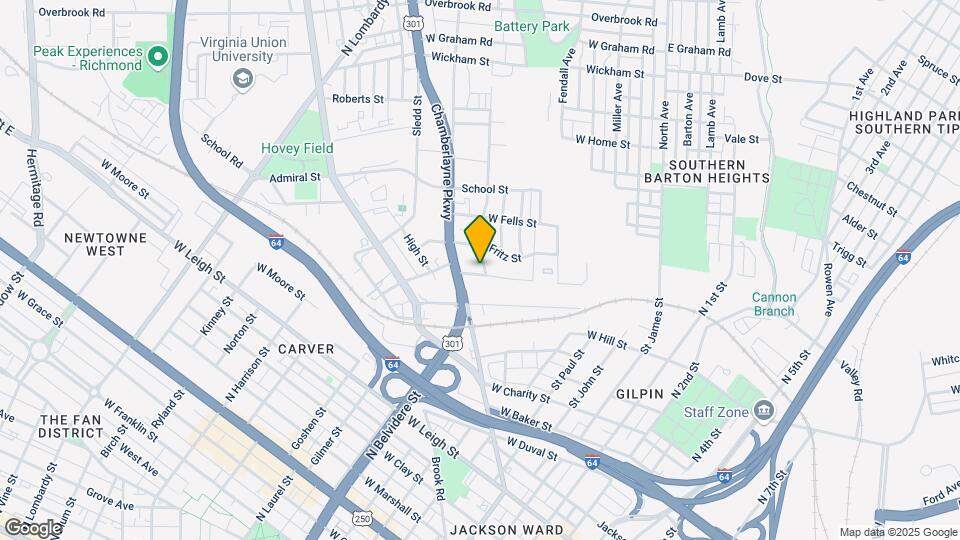 1500 Roane St Map and Location Details