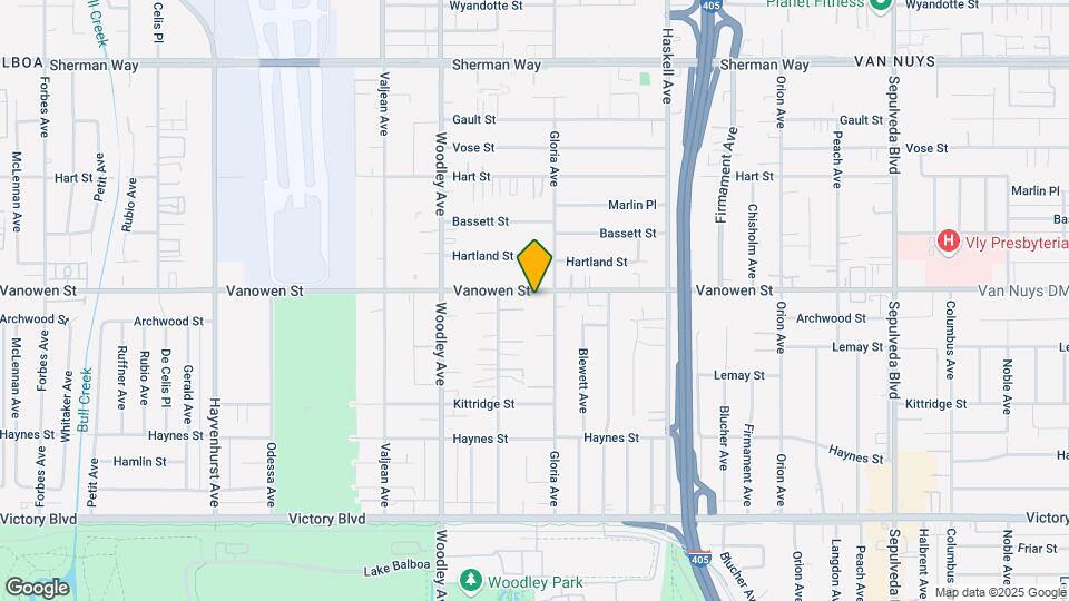 15928 Vanowen St Map and Location Details