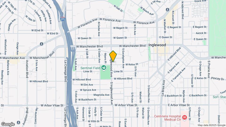 340 S Inglewood Ave Map and Location Details