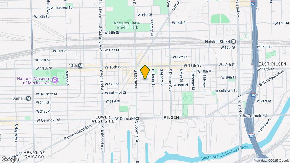 1328 W 19th St Map and Location Details