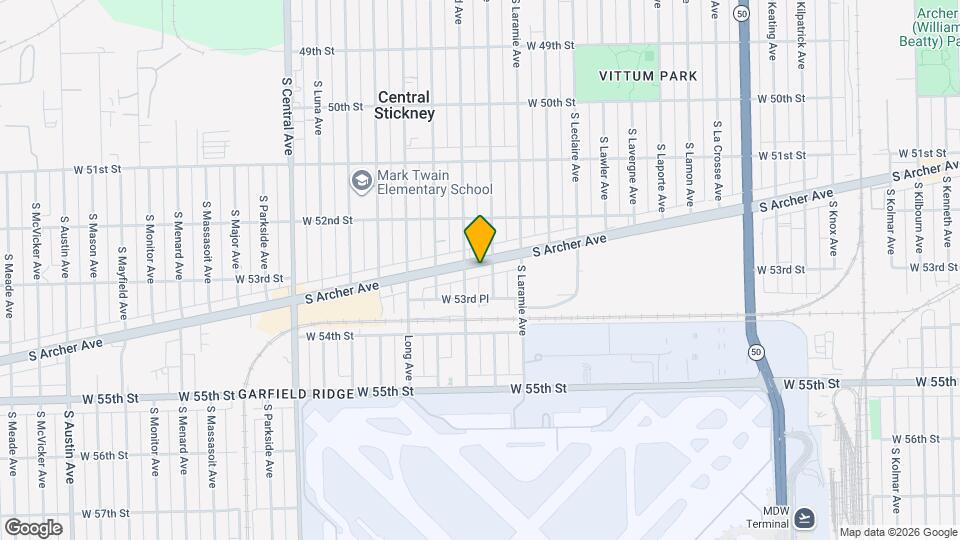 5709 S Archer Ave Mapa y Detalles de la Ubicación