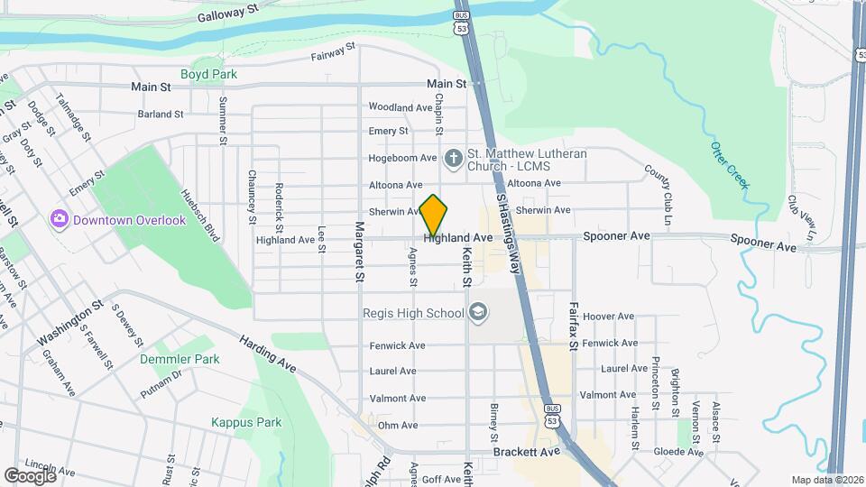 1823 Highland Ave Map and Location Details