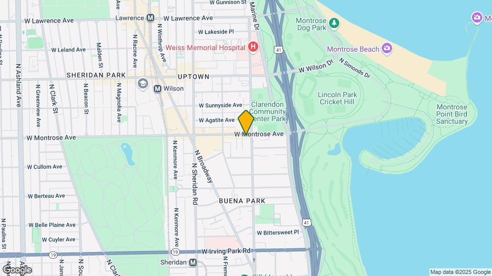 4344 N Clarendon Ave Map and Location Details