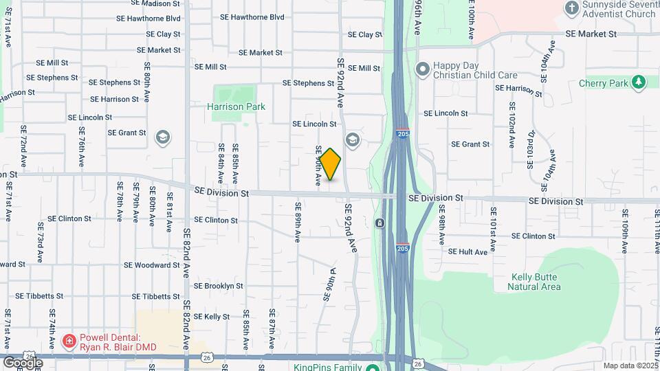 9035 SE Division St Map and Location Details
