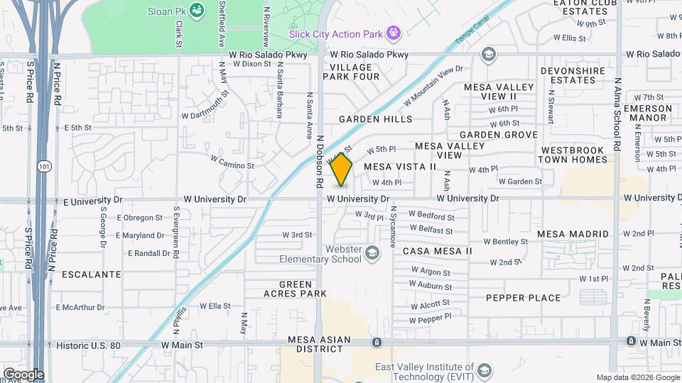 1940 W University Dr, Unit 105 Map and Location Details