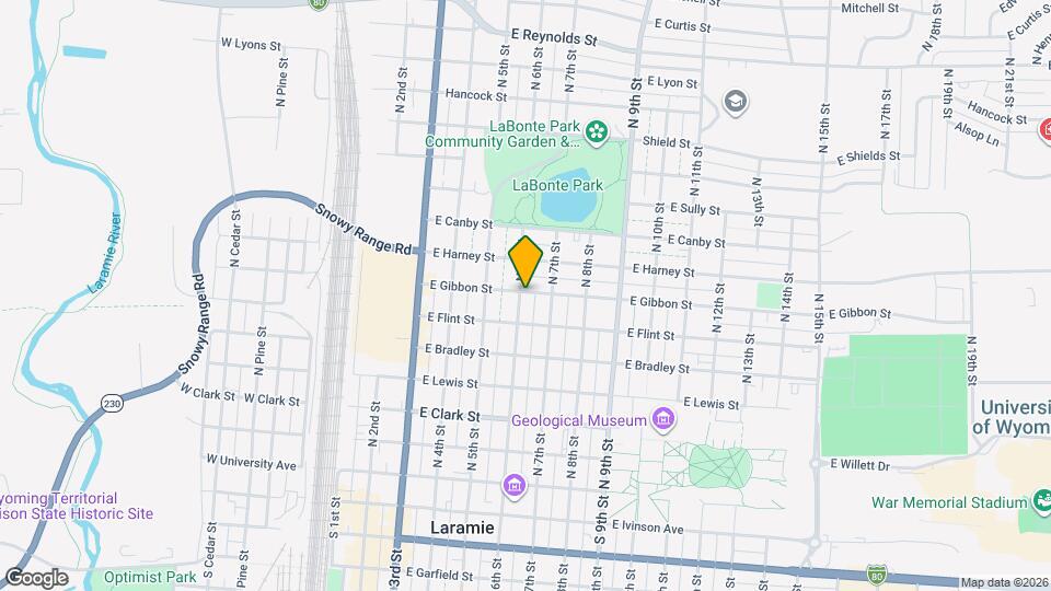 604 E Gibbon St Map and Location Details