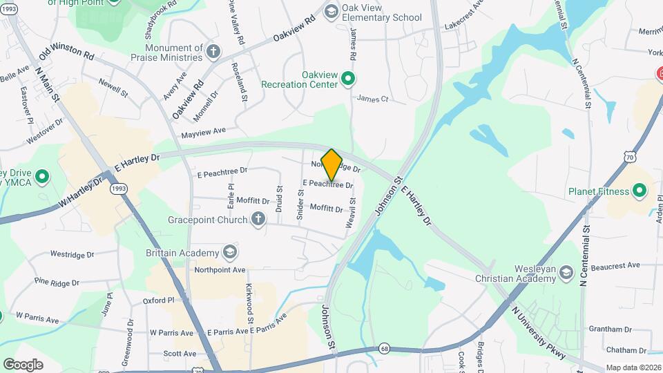 414 E Peachtree Dr Map and Location Details