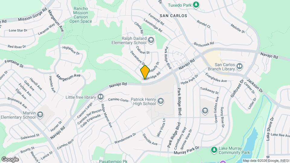 6545 Oakridge Rd Map and Location Details