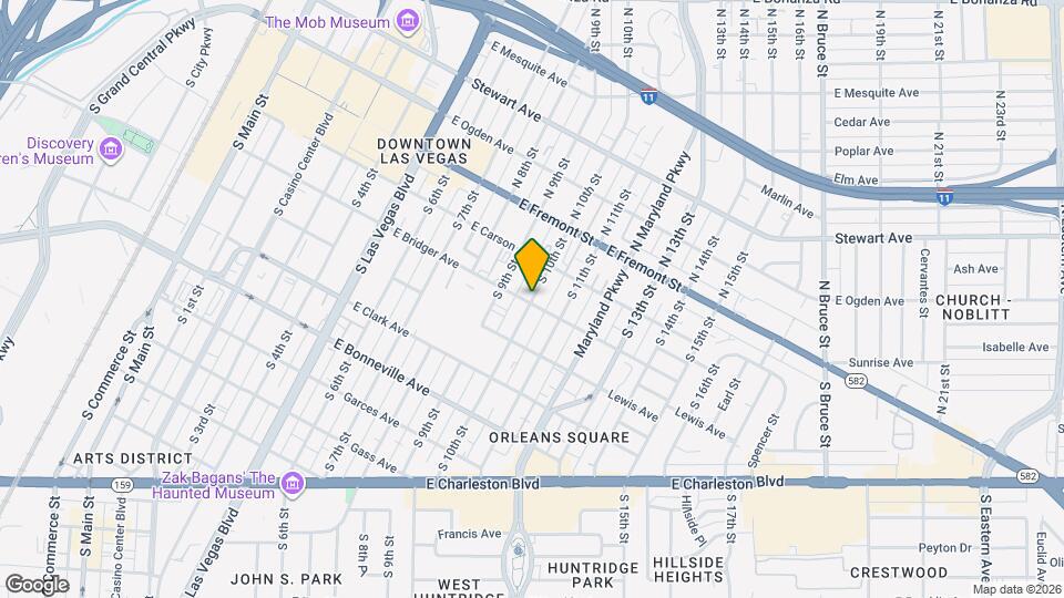 1003 E Bridger Ave, Unit 1003 Map and Location Details