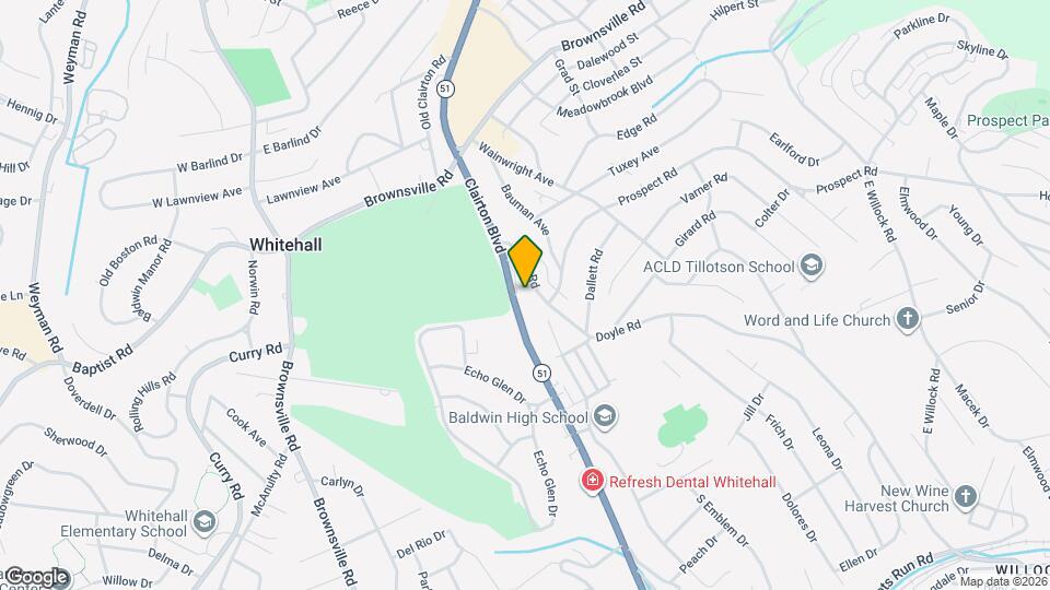 4443 Clairton Blvd Mapa y Detalles de la Ubicación