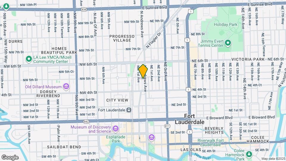 435 N Andrews Ave Map and Location Details