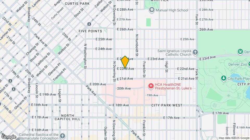 1316 E 22nd Ave Map and Location Details