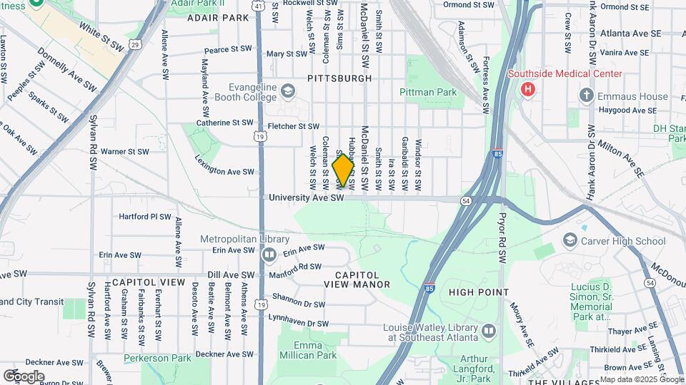 1198 Sims St SW Mapa y Detalles de la Ubicación