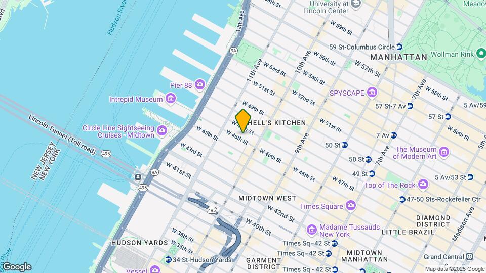 517 W 46th St Map and Location Details