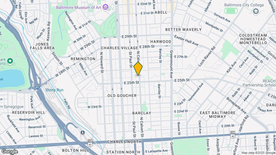 2504 N Calvert St Map and Location Details