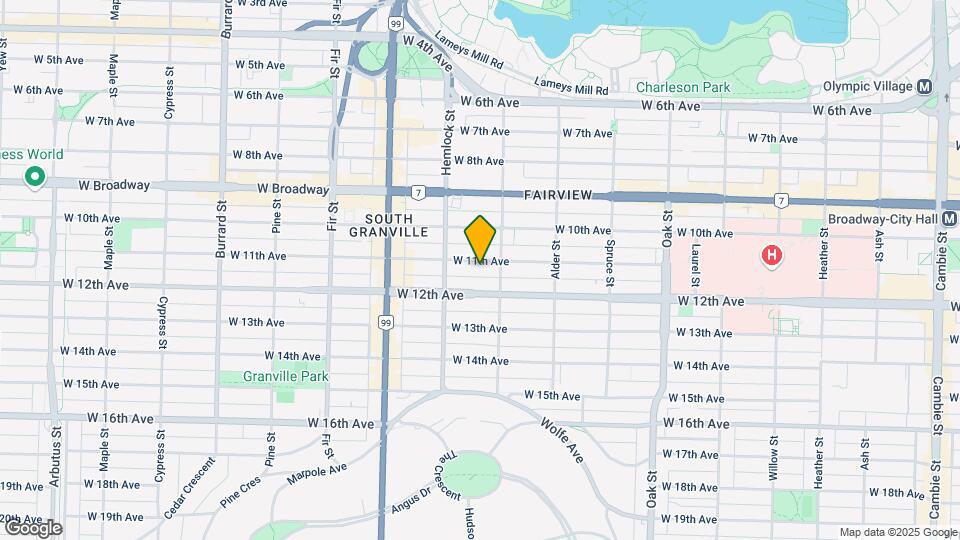 1346 W 11th Ave Map and Location Details