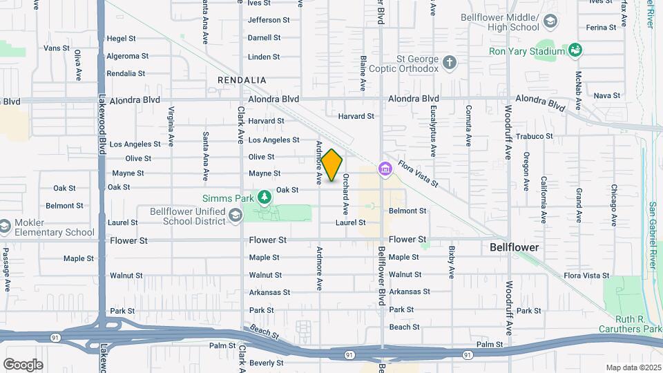 9617 Oak St Map and Location Details