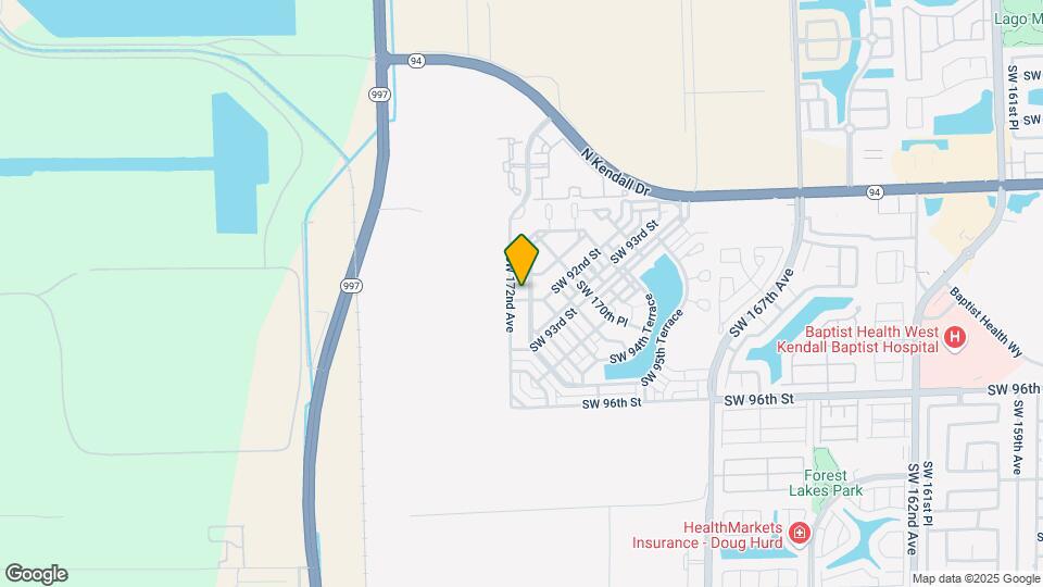 17145 SW 92nd St Map and Location Details