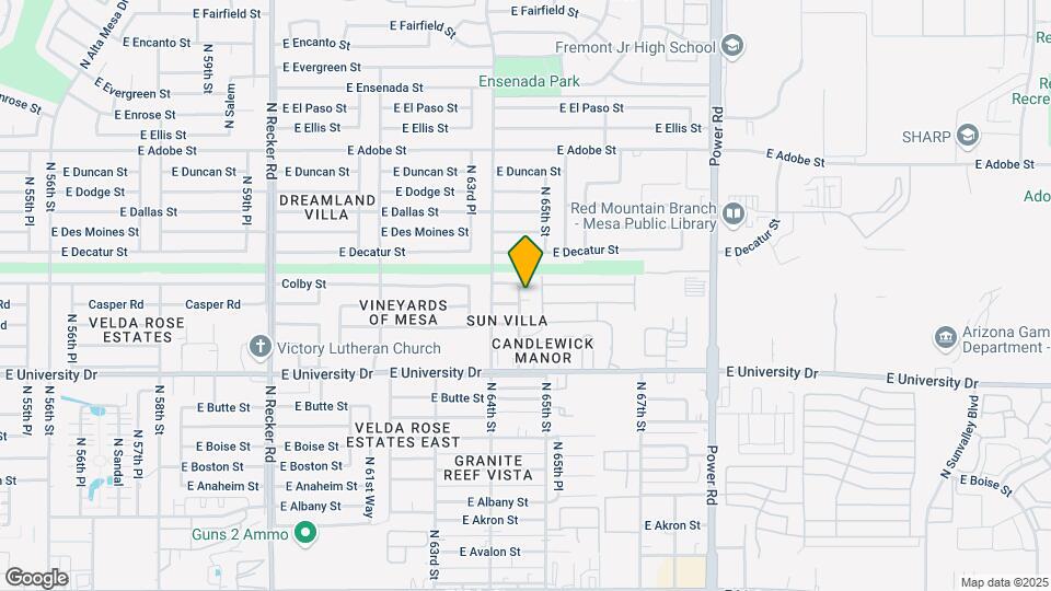 531 N 64th Pl Map and Location Details