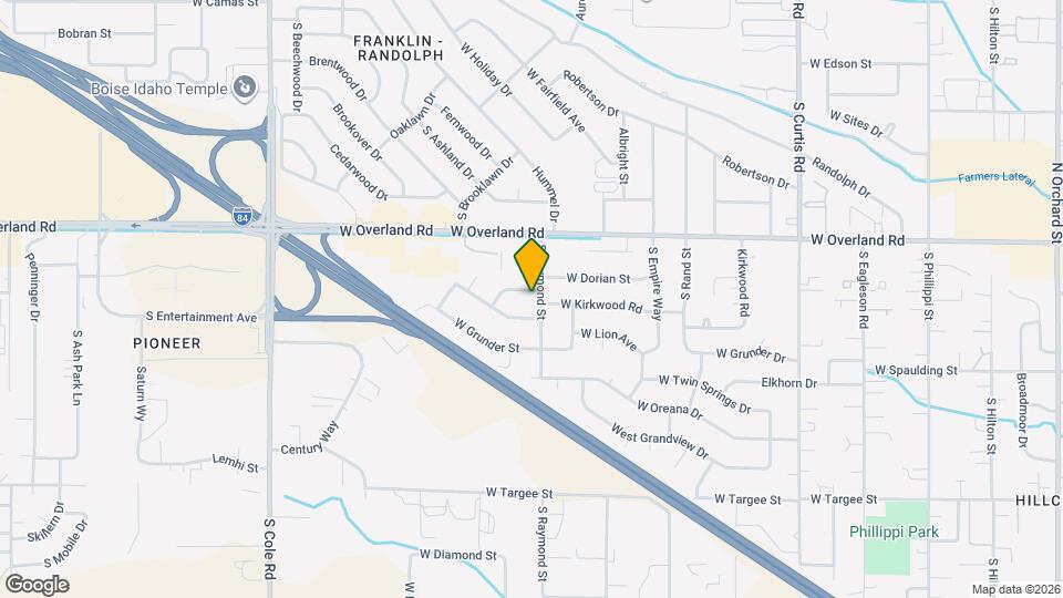 1721 S Raymond St Map and Location Details